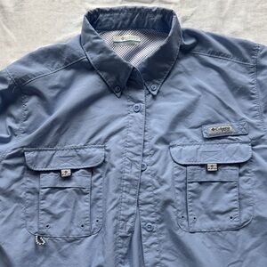 Columbia Men's Casual Button-Down in Slate Blue